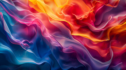 Obraz premium Kaleidoscopic Symphony: A Fluid Tapestry of Vibrant Hues