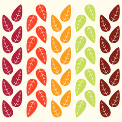 Packing tape leaf so cute five color. Vector and illustration.