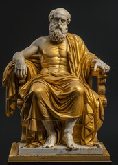 Fototapeta premium Ancient Mythology Epic Figure Portraying Stoicism Existence with Stoic Abstract Stoical Expressionism and Timeless Classicism