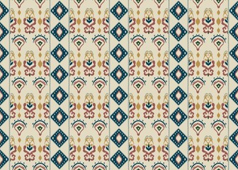 Fototapeta premium Traditional Folk Art Pattern with Ornamental Flair
