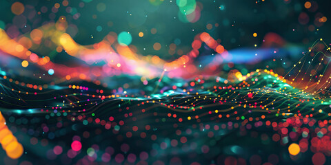 Financial Ecosystem: Abstract Market Dynamics - An abstract depiction of the interconnectedness of various financial instruments and markets, resembling a vibrant and complex ecosystem