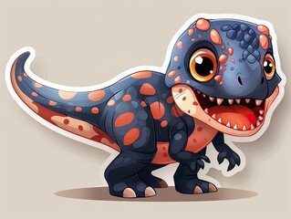A derpy dinosaur character designed for a sticker