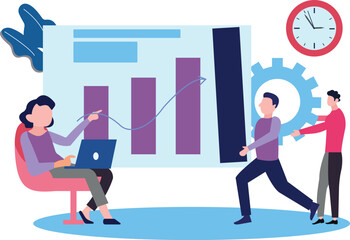 The girl is giving instructions to the boy.