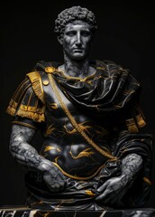 Fototapeta premium Ancient Mythology Epic Figure Portraying Stoicism Existence with Stoic Abstract Stoical Expressionism and Timeless Classicism