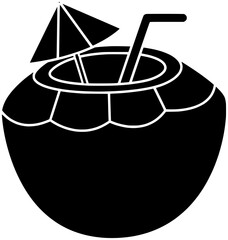 tropical illustration drink silhouette summer logo fruit icon leaf outline tree palm coconut nature holiday juice green coco water shape beach flower food for vector graphic background