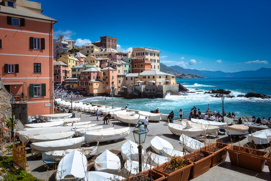 A beautiful day in Boccadasse in Italy