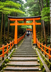  iconic Fushimi Inari Shrine in Kyoto, Japan
