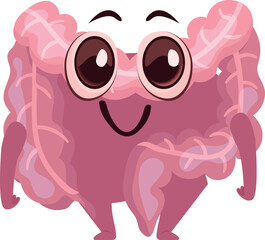 This is a cartoon of a human intestine.