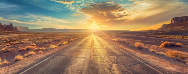 Rocky Desert Sunrise: Journey to the Unknown