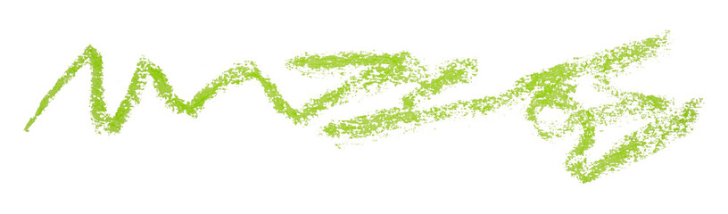Fototapeta premium green pencil strokes isolated on transparent background