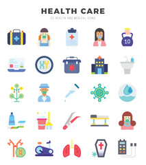 HEALTH CARE Icon Pack 25 Vector Symbols for Web Design.