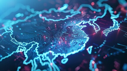 Digital Map of China: Connectivity, Data Transfer, and Technology