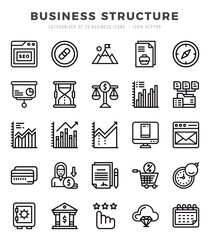 Business Structure Icon Bundle 25 Icons for Websites and Apps