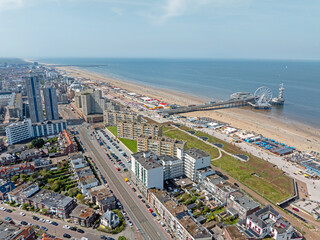 Aerial from Scheveningen at the North Sea in the Netherlands