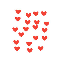 Red heart shape seamless pattern