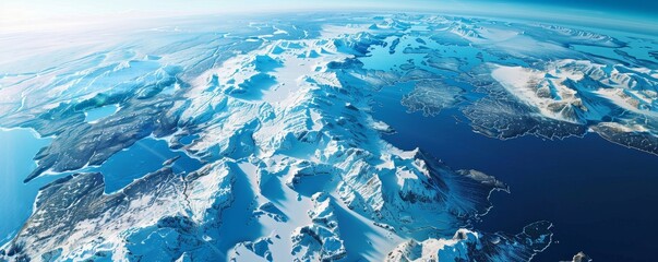 Physical Map of the North Pole, Arctic Ocean, and Greenland in Stunning Detail