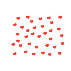 Red heart shape seamless pattern