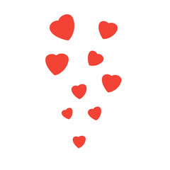 Red heart shape seamless pattern