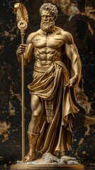 Obraz premium Epic Abstract Figure from Ancient Mythology Portraying Stoic Stoicism Existence with Timeless Classicism and Stoical Expressionism