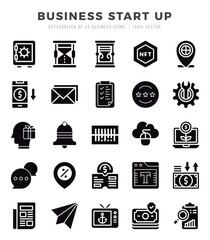 Set of Business Start Up icons. Vector Illustration.