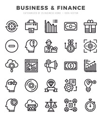 Business & Finance Icon Bundle 25 Icons for Websites and Apps