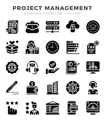 Project Management Icon Bundle 25 Icons for Websites and Apps