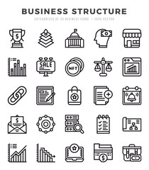 Business Structure elements. Lineal web icon set. Simple vector illustration.