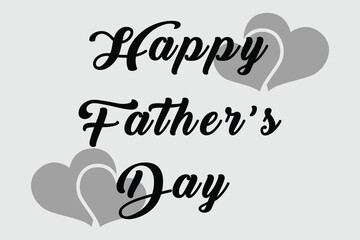 Happy Father's Day card. Flat vector illustration. Happy Father’s Day Calligraphy greeting card. Vector illustration.