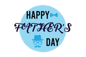 Happy Fathers Day bow tie typography banner. Father's day sale promotion calligraphy poster with doodle necktie and divider sketch line. Vector illustration. Eps 10.