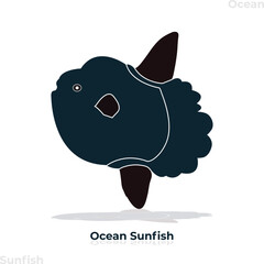 Ocean-sunfish icon, Unique fish icon
