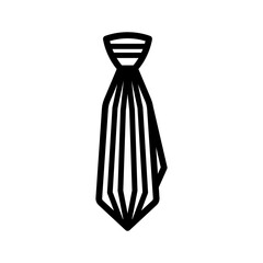 Tie line icon. Tie icon. Tie icon isolated on white background. Transparent background, minimalist symbol. Vector images