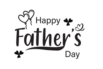 Happy Fathers Day bow tie typography banner. Father's day sale promotion calligraphy poster with doodle necktie and divider sketch line. Vector illustration 