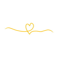 golden heart ribbon decorative shape