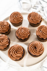 Baking Chocolate Cupcakes with Decadent Chocolate Frosting