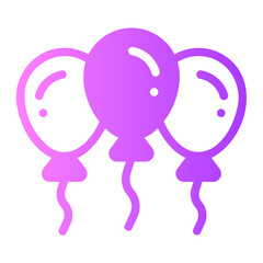 balloon gradient icon