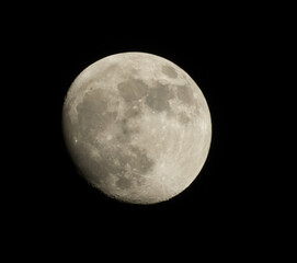 full moon over black