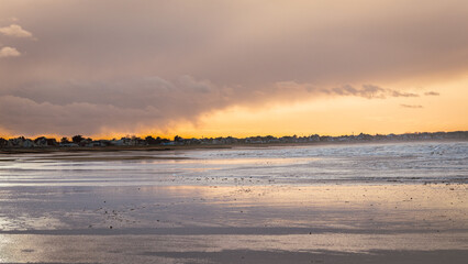 sunrise over the sea in Normandy