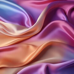 Obraz premium Flowing silk, gradient colors, fabric texture, beautiful colors.