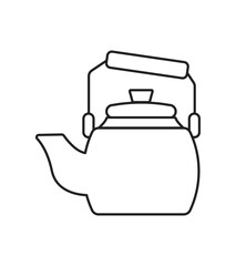 シンプルなやかんのイラスト