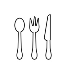 カトラリーのシンプルなイラスト