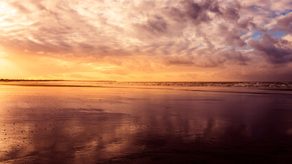 sunset over the sea in Corsica