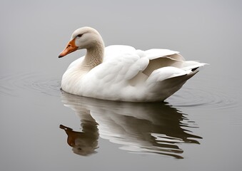 Obraz premium White goose isolated.