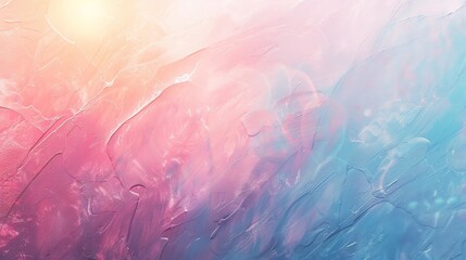 Fototapeta premium Glowing pastel colors merging into a rough, bright texture