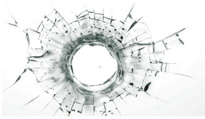 Broken glass cut out