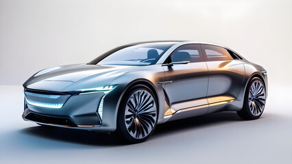 3d rendering future electric vehicle concept car