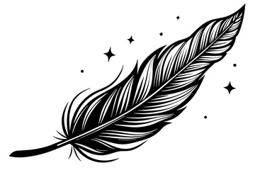 feather-floating-in-the-air vector illustration 