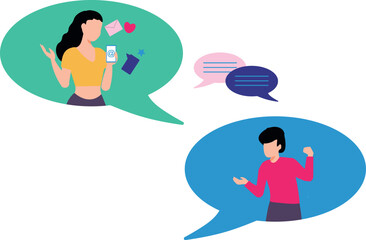 Girls chatting online.