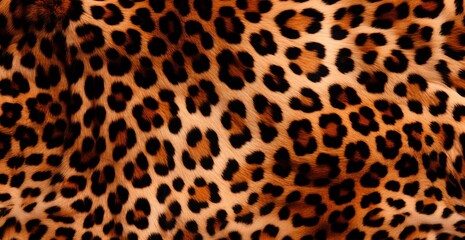 Detailed view of a leopard print fabric showing intricate spots and patterns