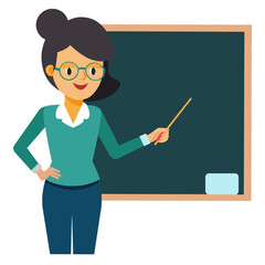 teacher and student vector illustration