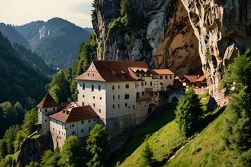 Obraz premium Predjama Castle, Slovenia 